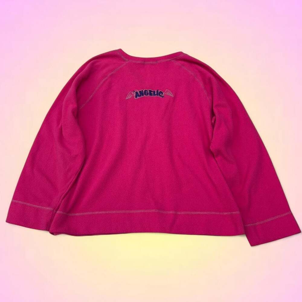 Angelic Pretty Pink Fleece V-Neck Pullover Sweatshirt